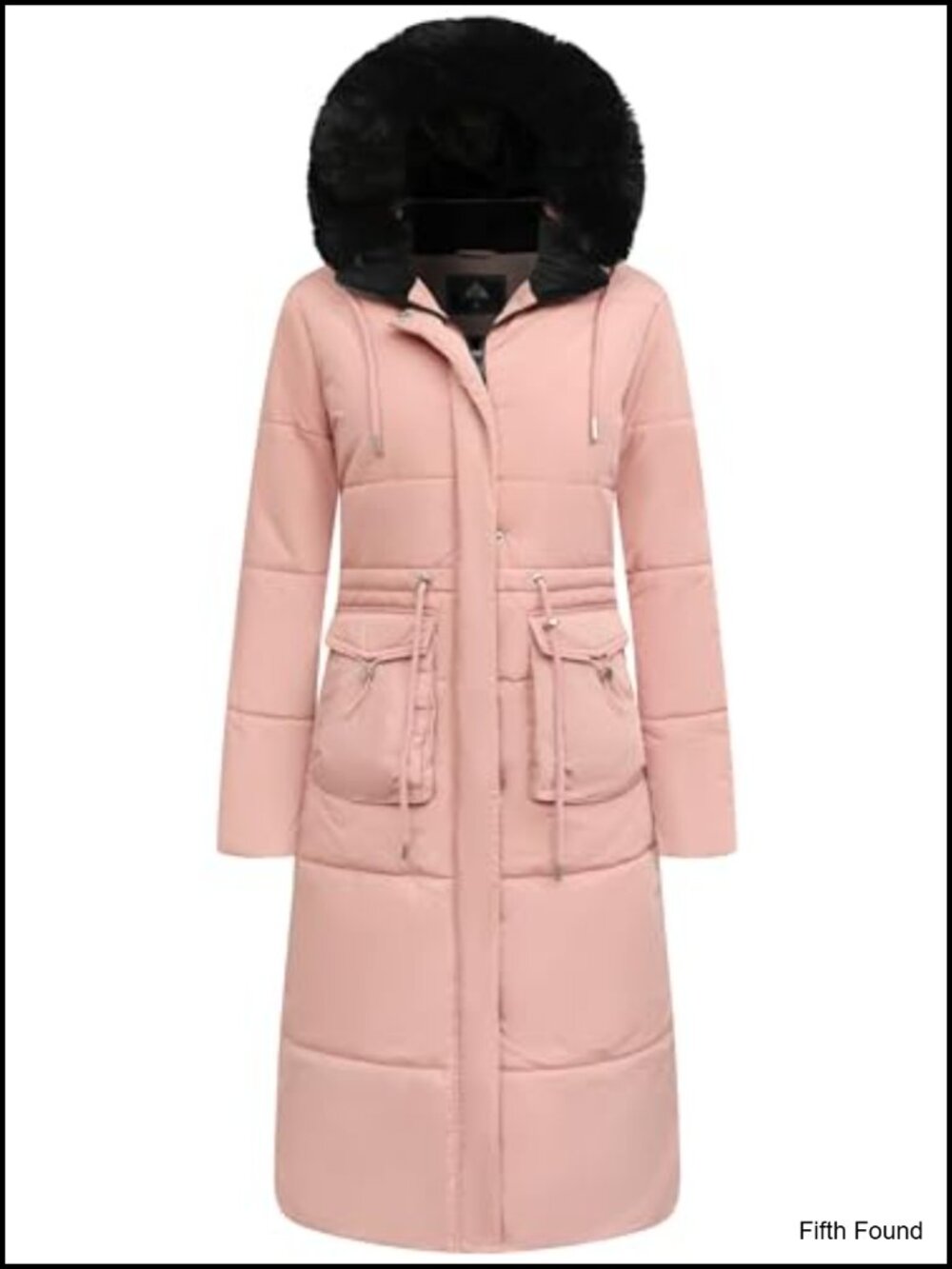 Waterproof Long Puffer Coat Faux Fur Removable Hood Parka Maxi Down Jacket